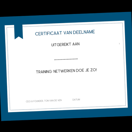 Training: 'NETWERKEN DOE JE ZO!!' voor scholen